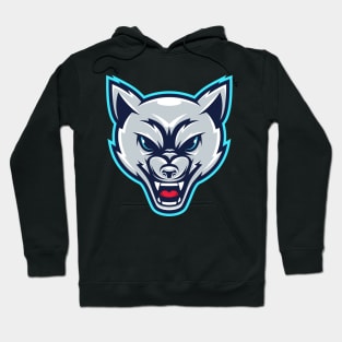 Angry wolf head illustration character Hoodie